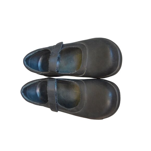 Dansko Black Leather Mary Jane Clogs Women's Size 39 US 8.5 Hook & Loop Workwear - Picture 2 of 8
